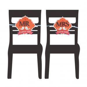 Love Birds Wedding Chair Signs - Customisable!