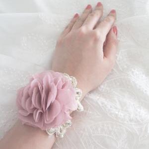 Handmade Angelic Wedding Corsage // Wrist Corsage