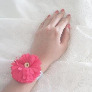 Handmade Charm Wedding Corsage // Wrist Corsage