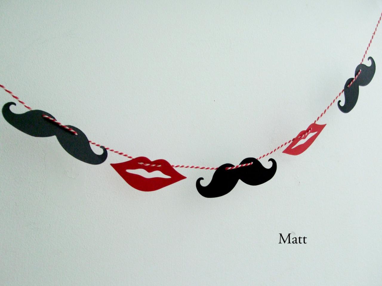 Macho Moustache & Lips Bunting (matt)
