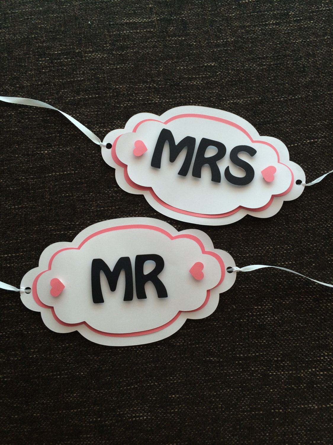 In The Clouds Wedding Chair Signs - Customisable!